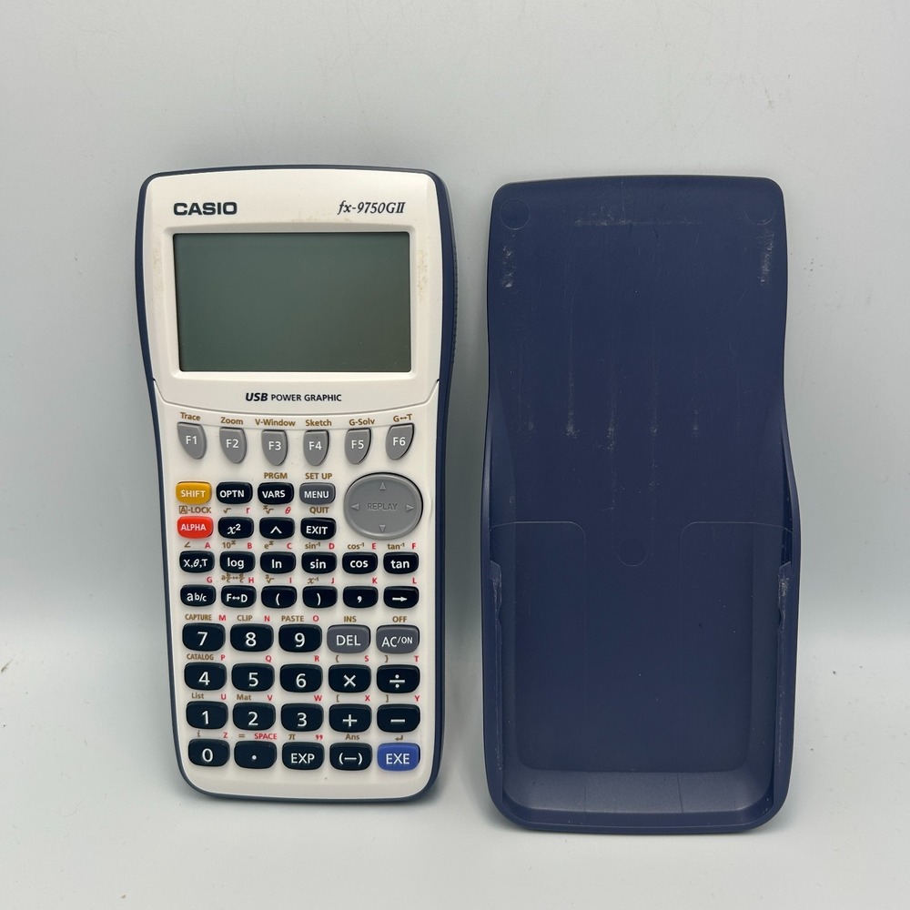 Casio fx-9750GII Graphing Calculator & Cover Tested & Works Algebra School USB